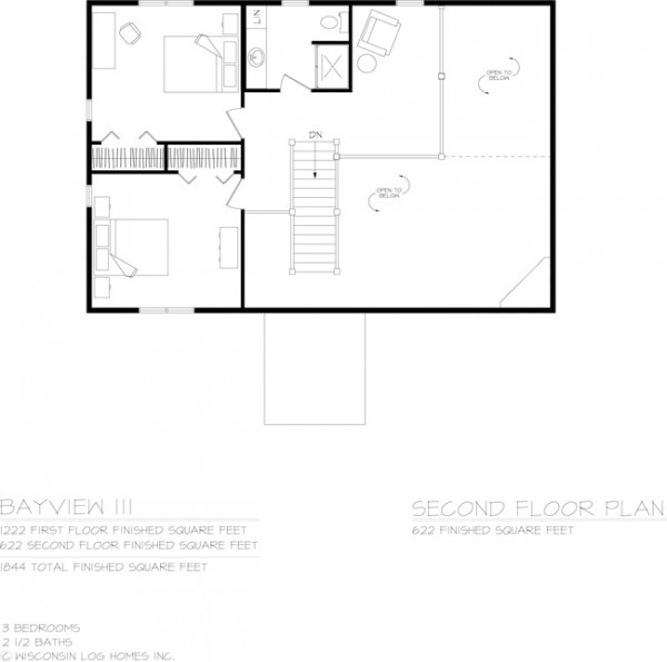 Bay View III - Second Floor by Wisconsin Log Homes, Inc