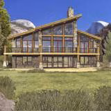 Modern log home category page