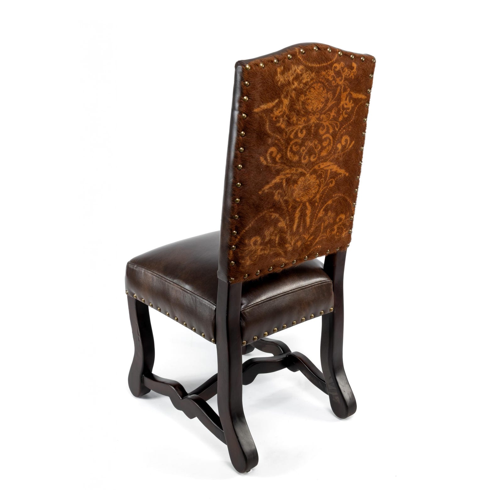 wood and leather dining chair