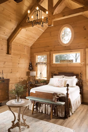 Pleasant Grove Log - Bedroom - Timberhaven