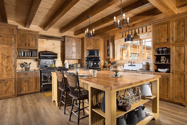 Pleasant Grove Log - Kitchen - Timberhaven
