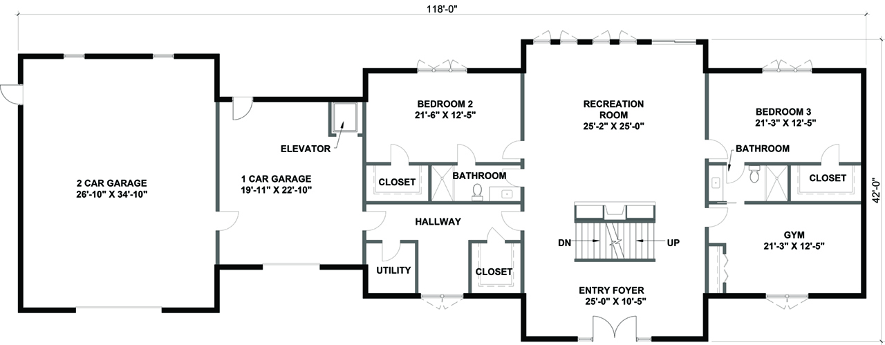 Timbertop Lower Floor Plan