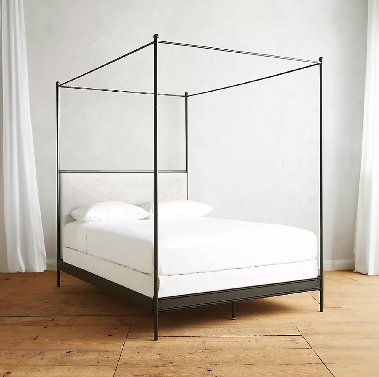 iron frame canopy bed